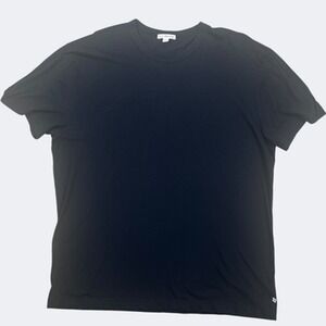 James Perse Standard Shirt Mens XL Black Crew Neck Tee Combed Cotton USA MLJ3311